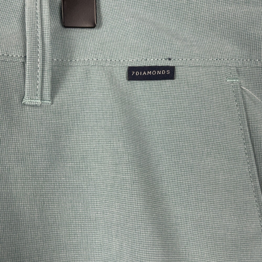 7 Diamonds Hybrid Performance Shorts Mens 40 Foam Green Stretch Quick Dry - Picture 7 of 12